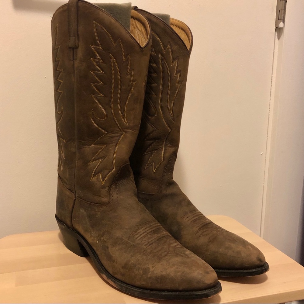 Men’s Medium Brown Leather Cowboy Boot